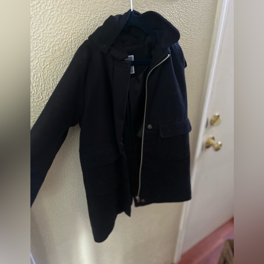 Navy Jacadi Hooded Pea Coat 🧥 🫛